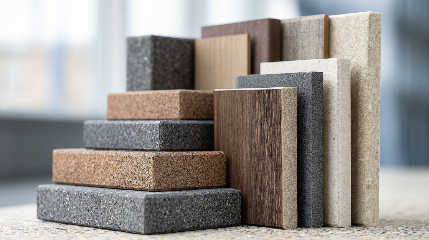 Samples of dense acoustic barrier and composite fence materials